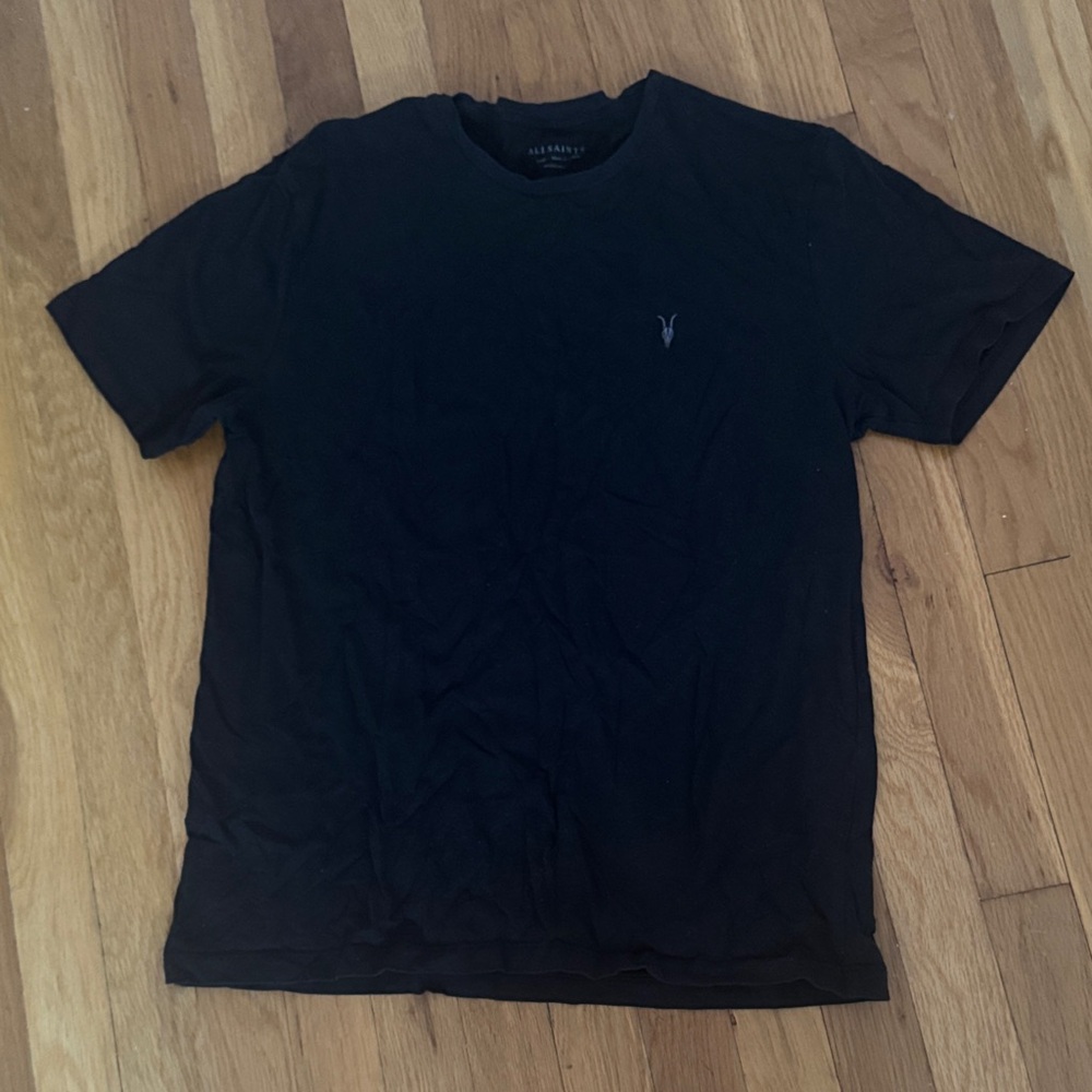 All Saints Men's Black Short Sleeve Tee